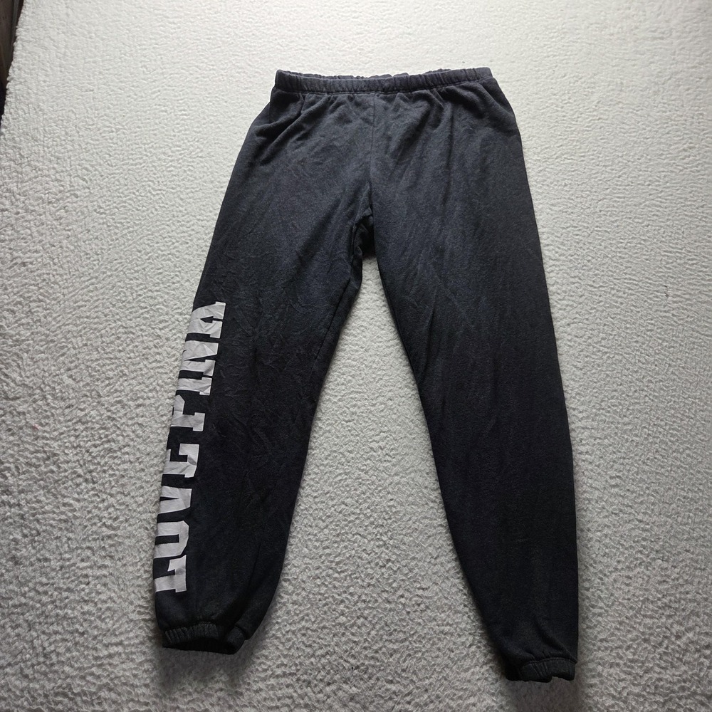 PINK Victoria's Secret Sweatpants Juniors M Gray LOVE PINK Logo Jogger Lounge